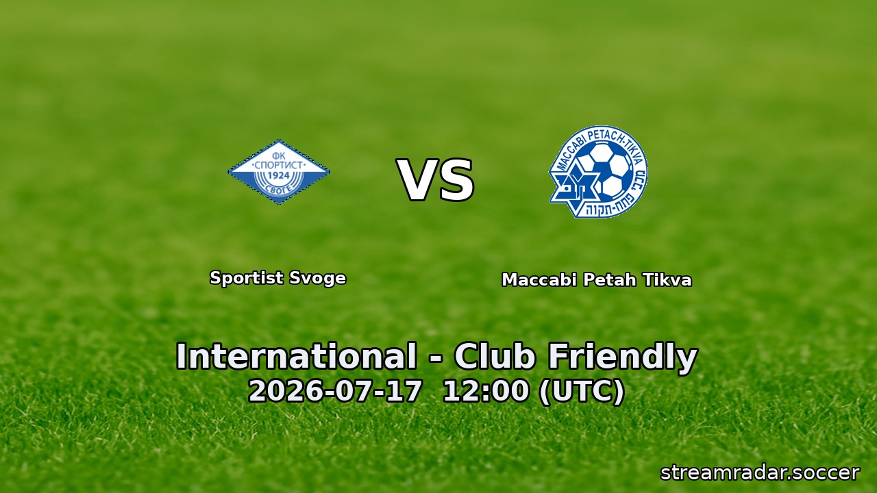 Sportist Svoge vs Maccabi Petah Tikva