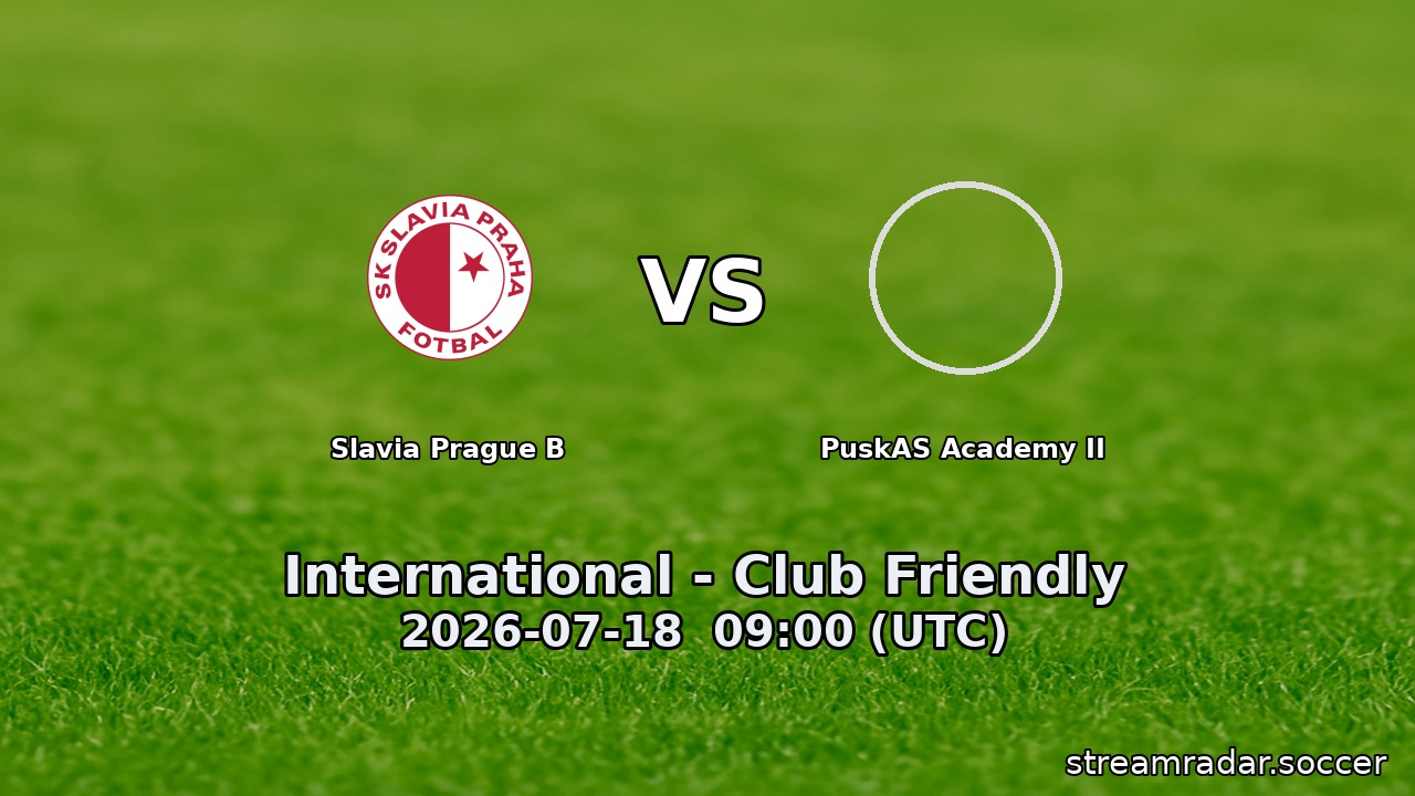 Slavia Prague B vs PuskAS Academy II