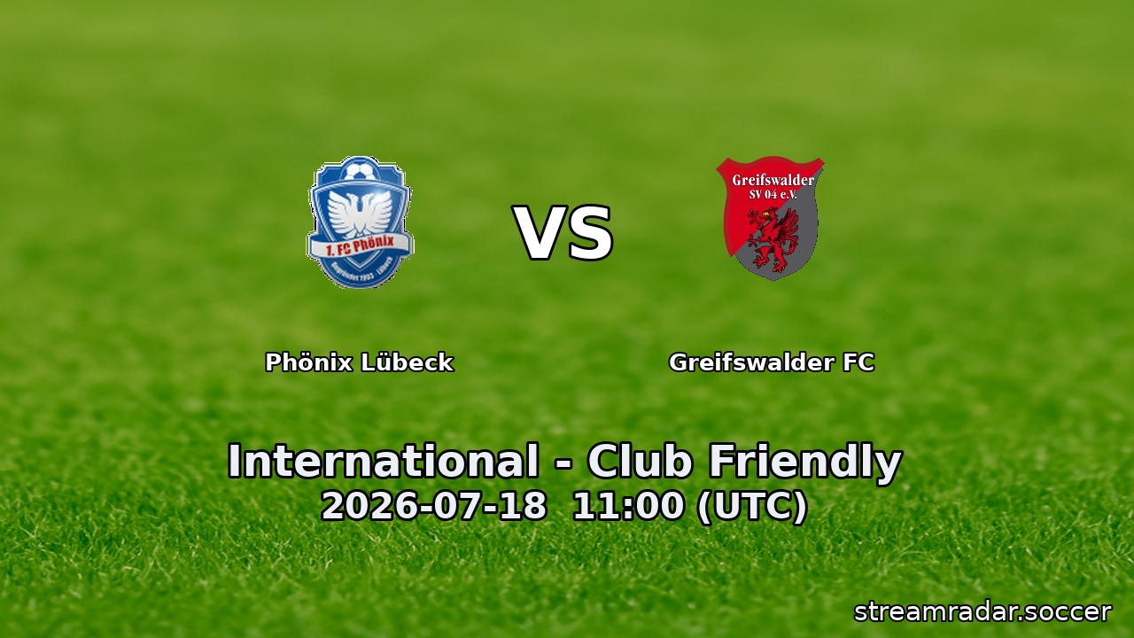 Phönix Lübeck vs Greifswalder FC