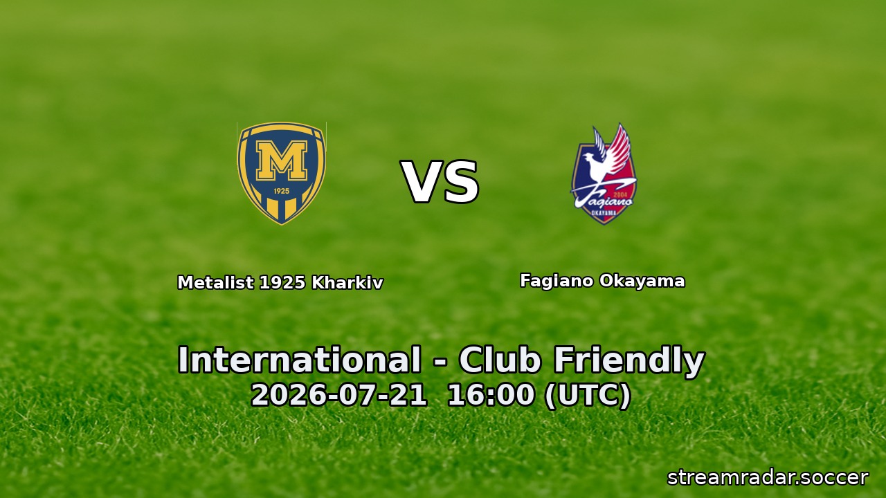 Metalist 1925 Kharkiv vs Fagiano Okayama