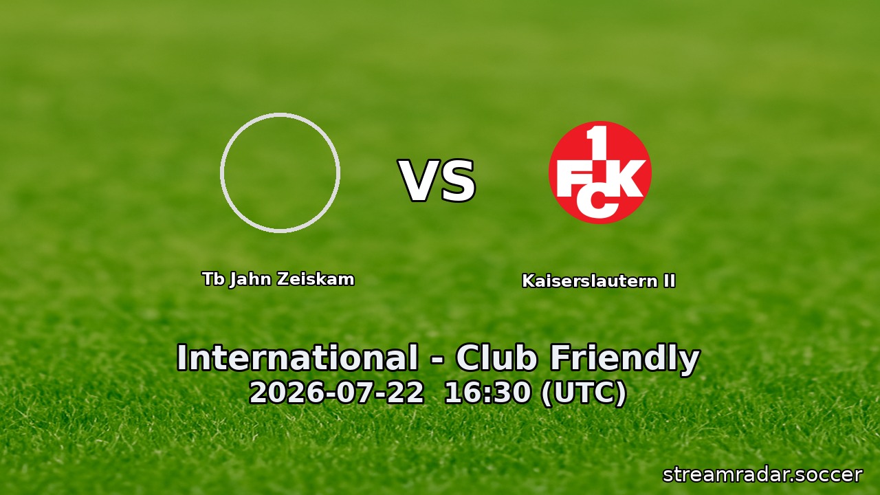Tb Jahn Zeiskam vs Kaiserslautern II