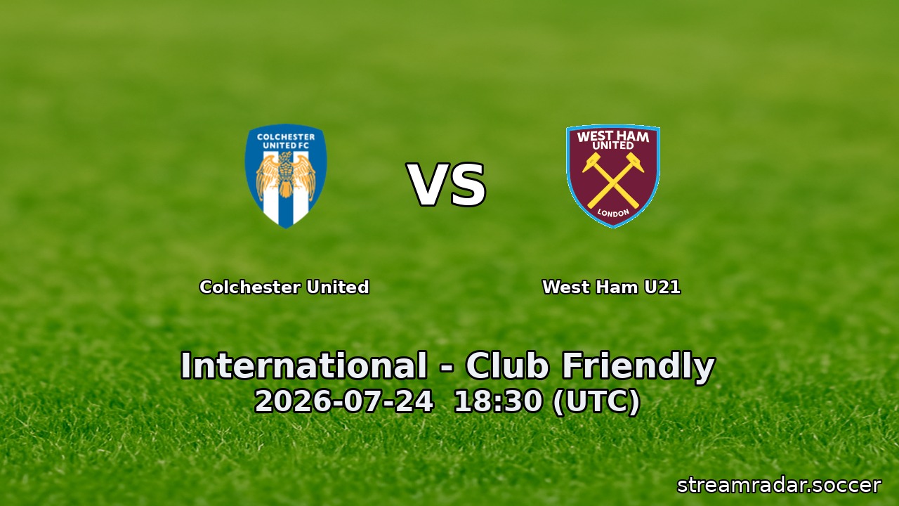 Colchester United vs West Ham U21