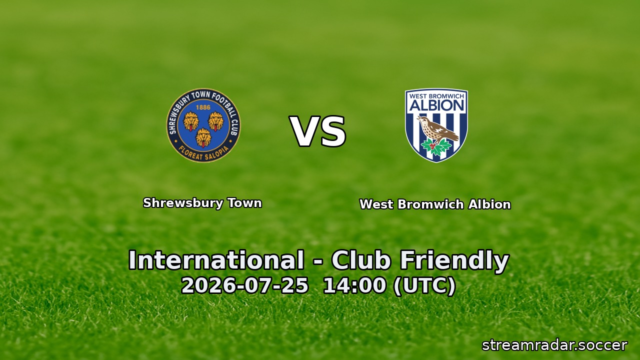 Shrewsbury Town vs West Bromwich Albion