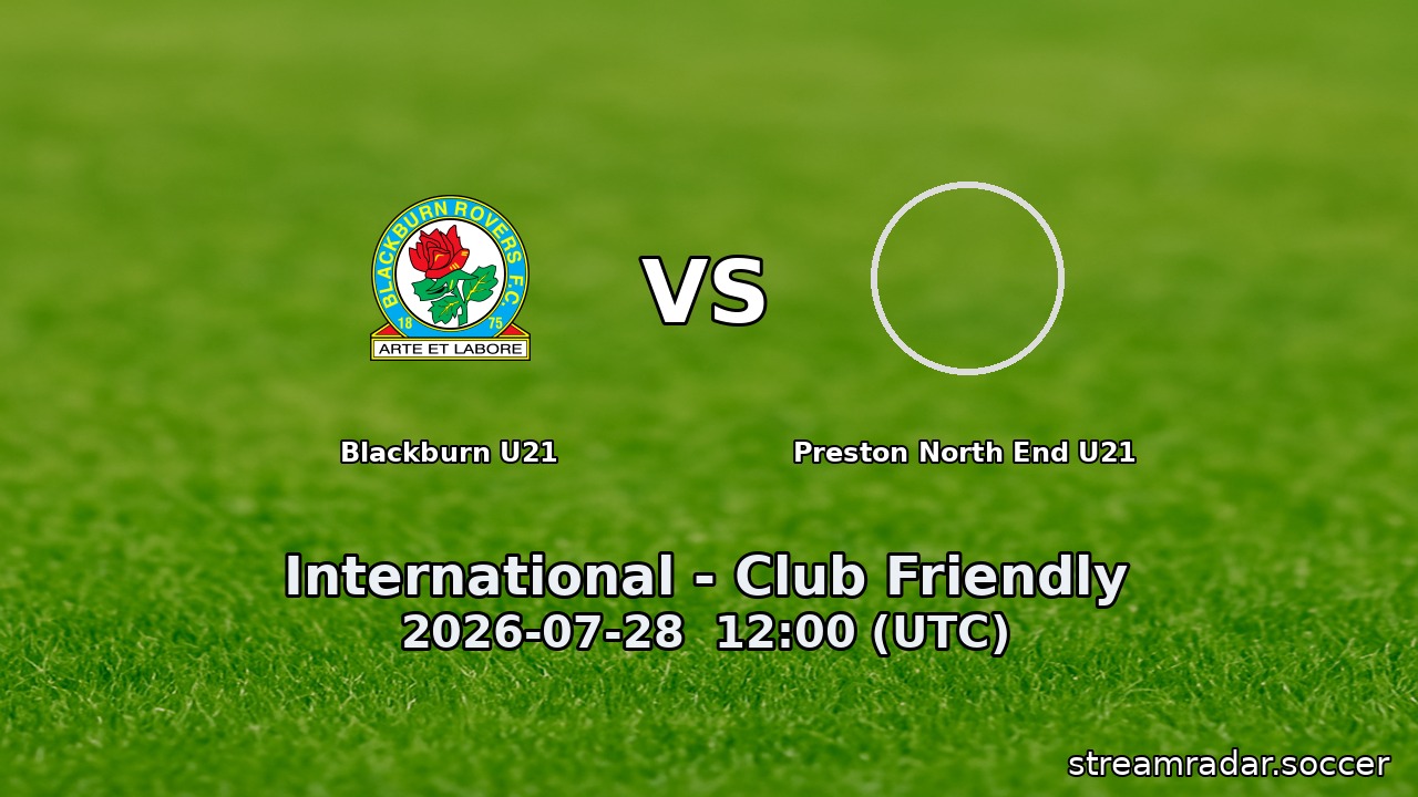 Blackburn U21 vs Preston North End U21