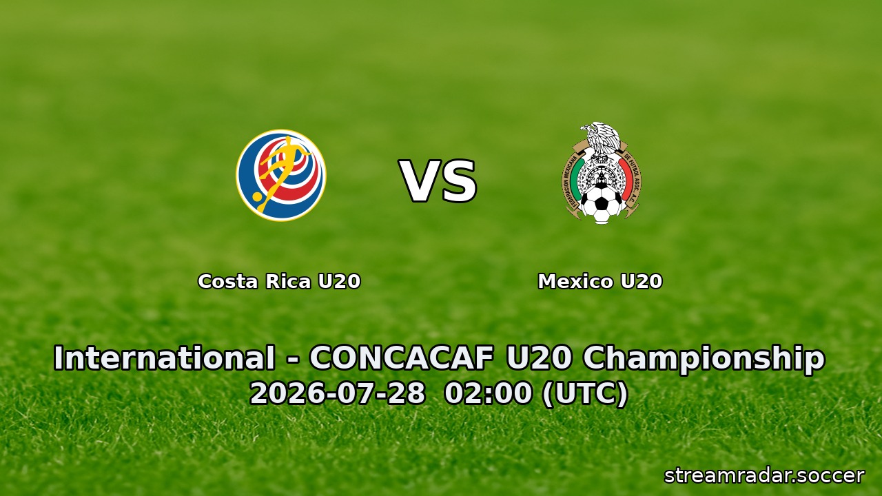 Costa Rica U20 vs Mexico U20