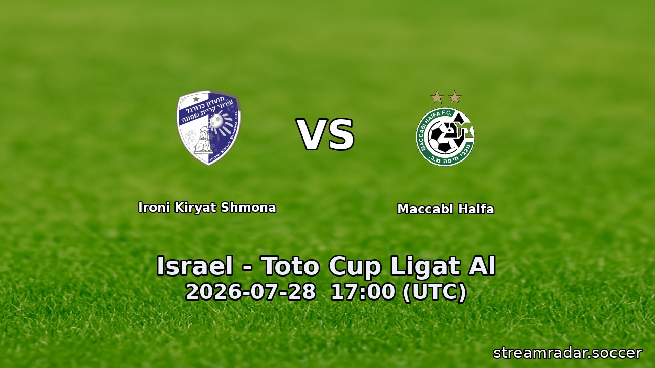 Ironi Kiryat Shmona vs Maccabi Haifa