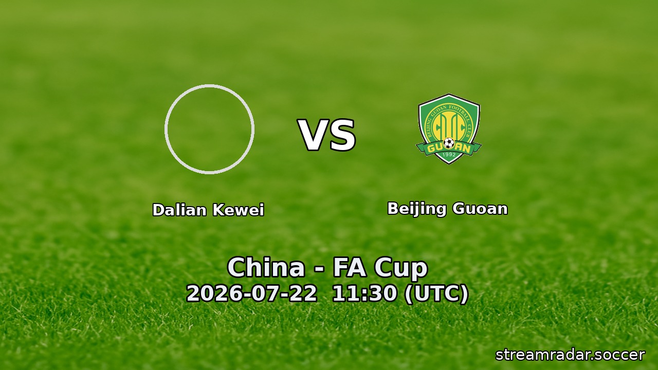 Dalian Kewei vs Beijing Guoan