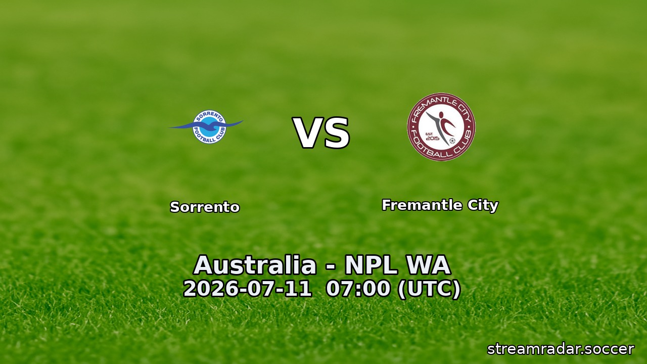 Sorrento vs Fremantle City