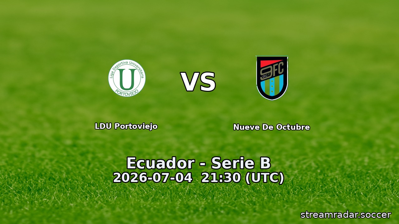 LDU Portoviejo vs Nueve De Octubre