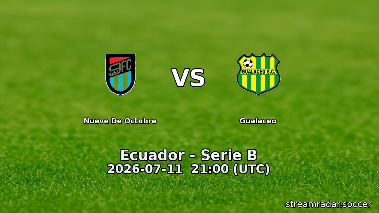 Nueve De Octubre vs Gualaceo