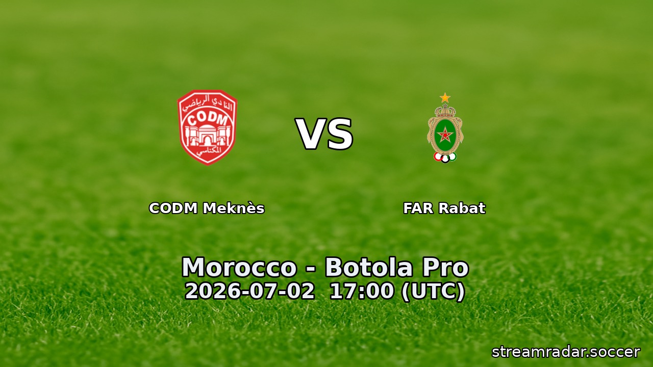CODM Meknès vs FAR Rabat