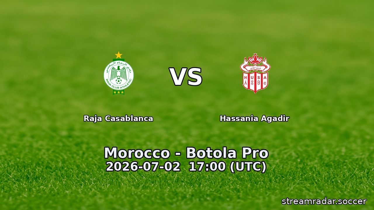 Raja Casablanca vs Hassania Agadir
