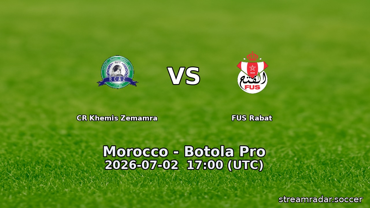 CR Khemis Zemamra vs FUS Rabat