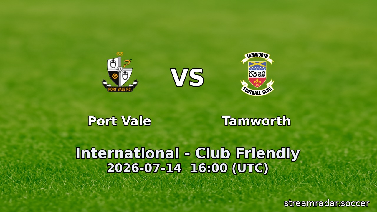Port Vale vs Tamworth