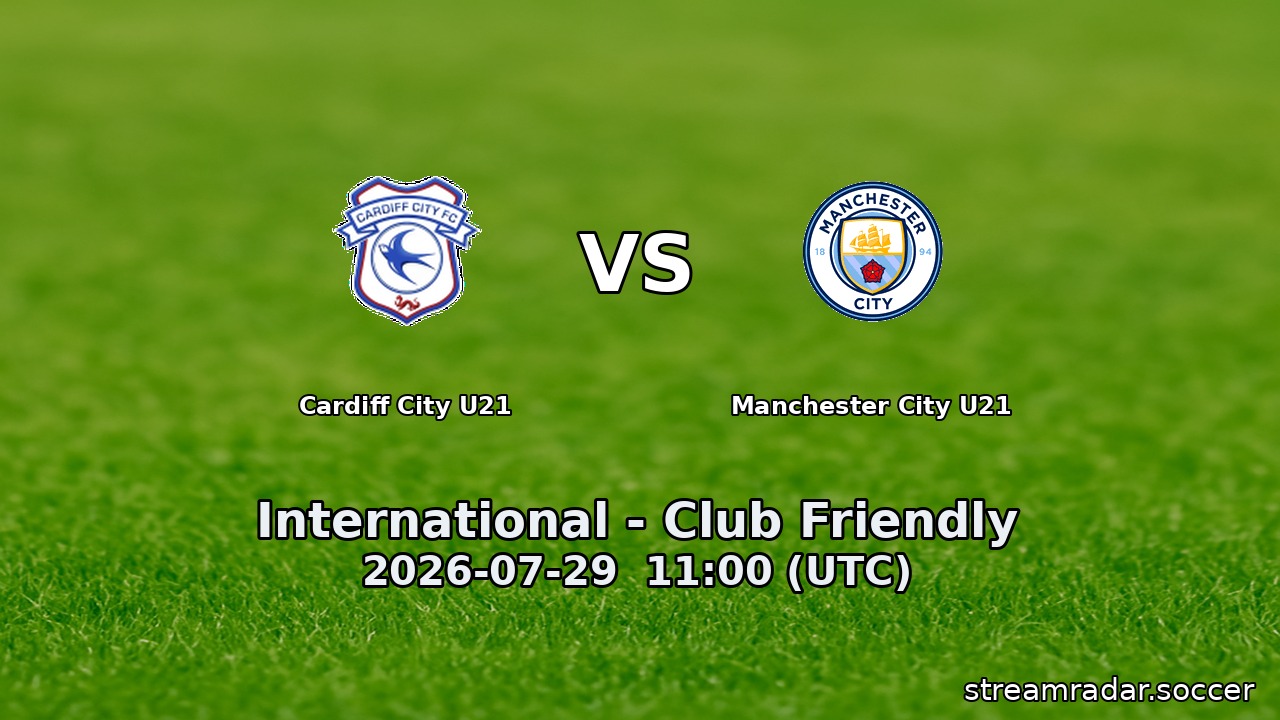 Cardiff City U21 vs Manchester City U21