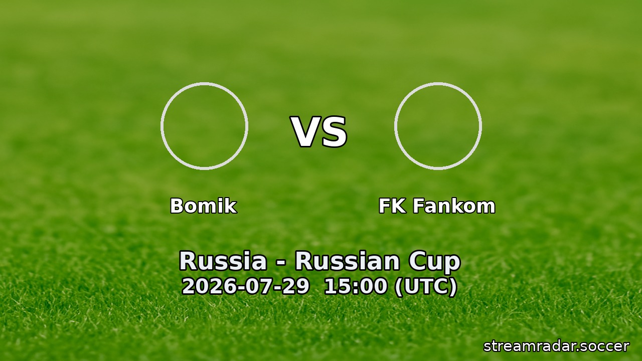 Bomik vs FK Fankom