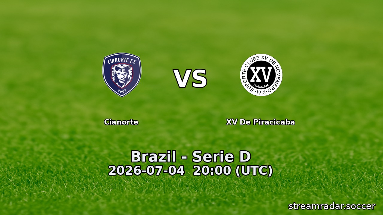 Cianorte vs XV De Piracicaba