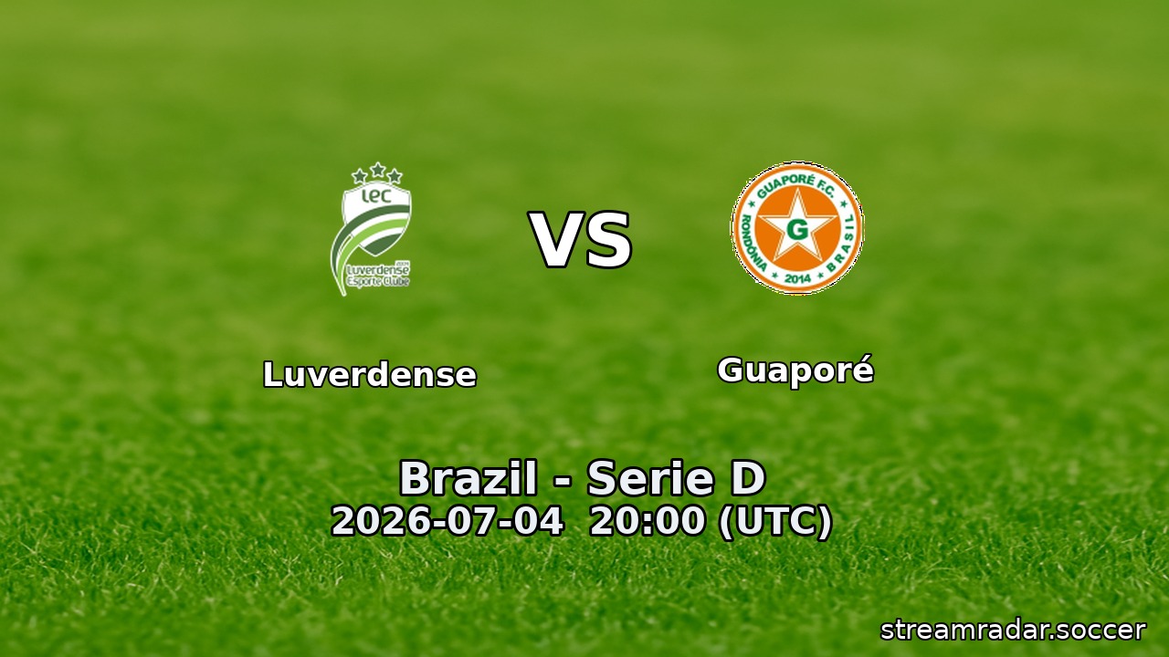 Luverdense vs Guaporé