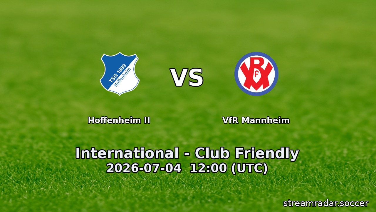 Hoffenheim II vs VfR Mannheim