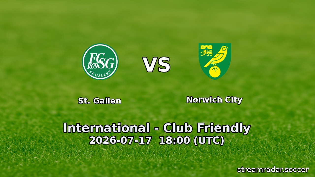 St. Gallen vs Norwich City