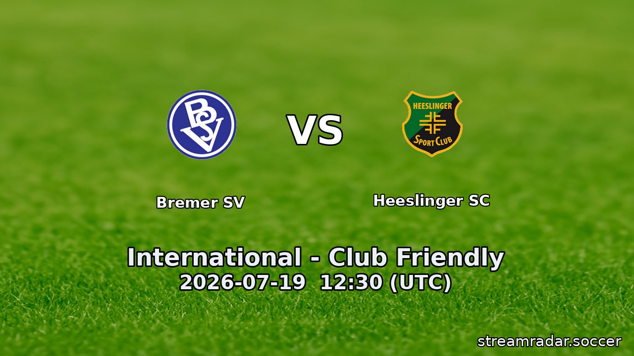 Bremer SV vs Heeslinger SC