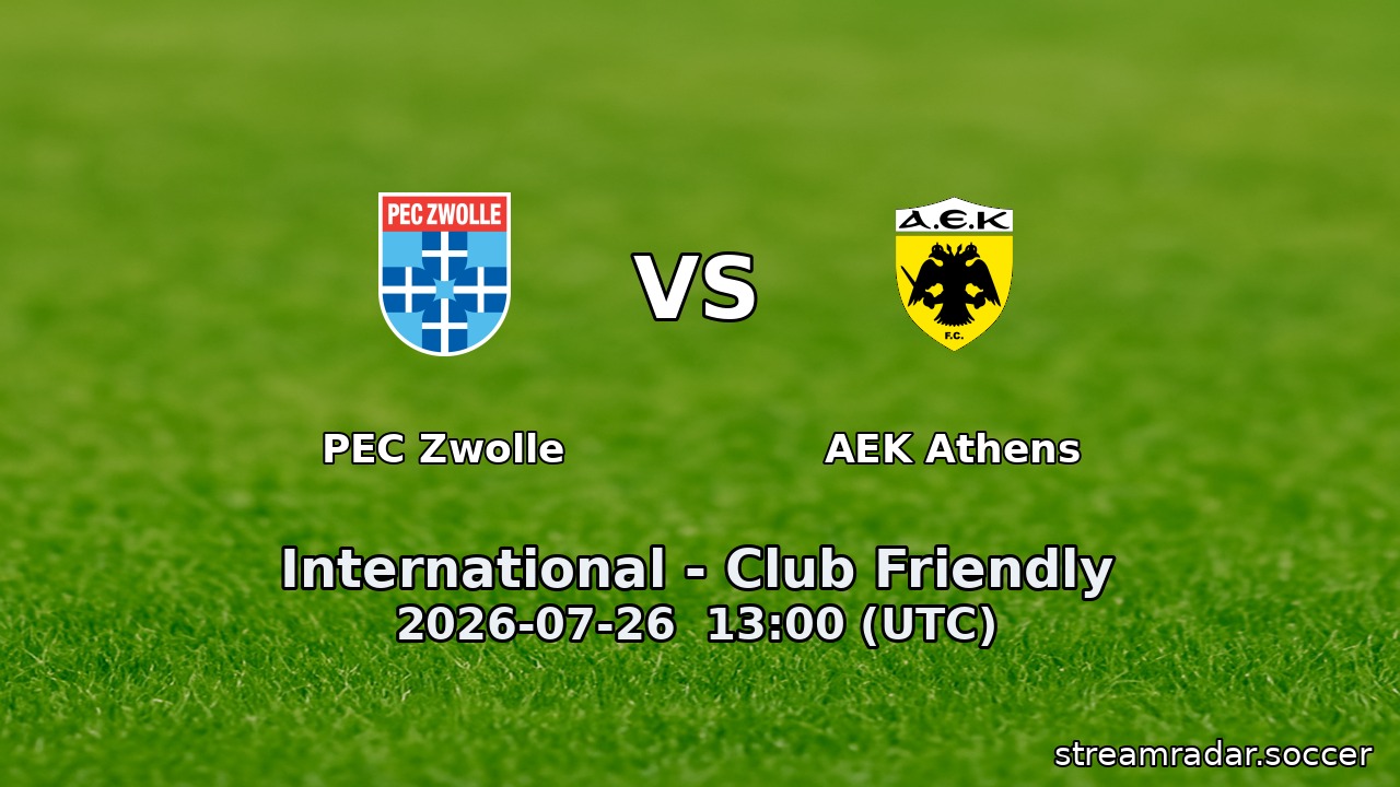 PEC Zwolle vs AEK Athens