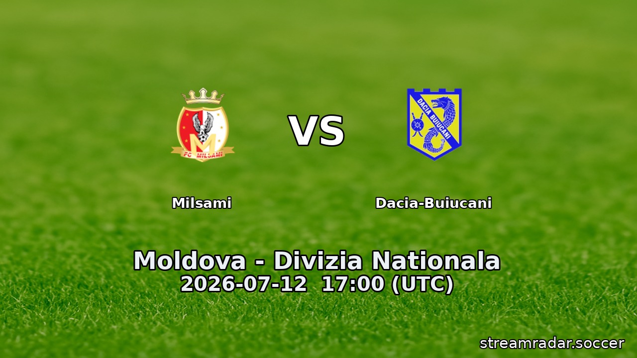 Milsami vs Dacia-Buiucani