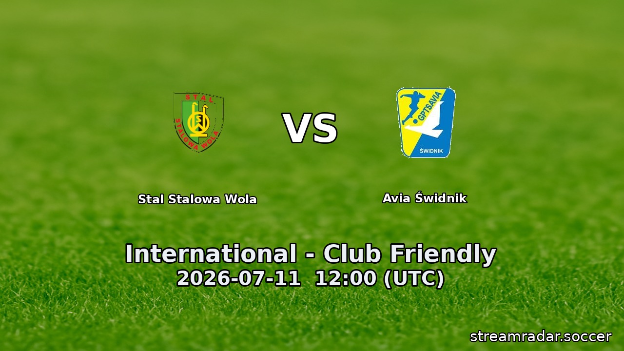 Stal Stalowa Wola vs Avia Świdnik