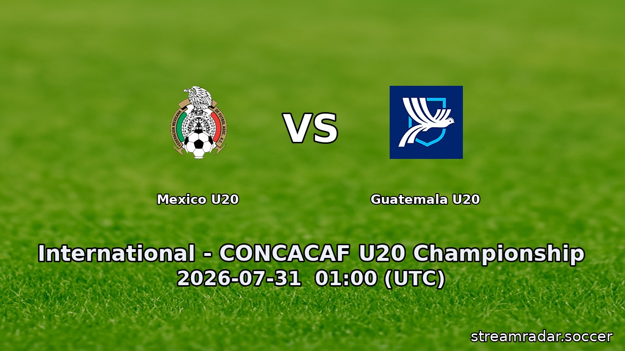 Mexico U20 vs Guatemala U20