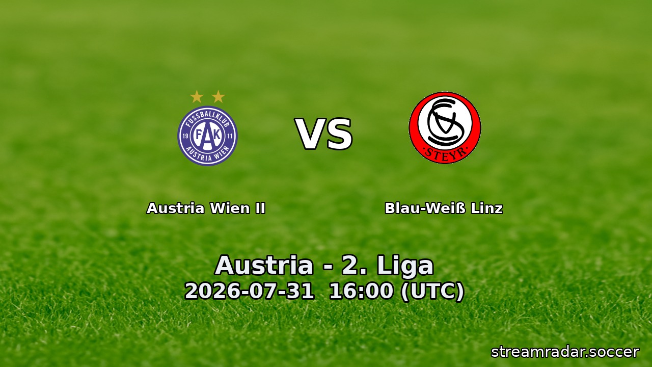 Austria Wien II vs Blau-Weiß Linz