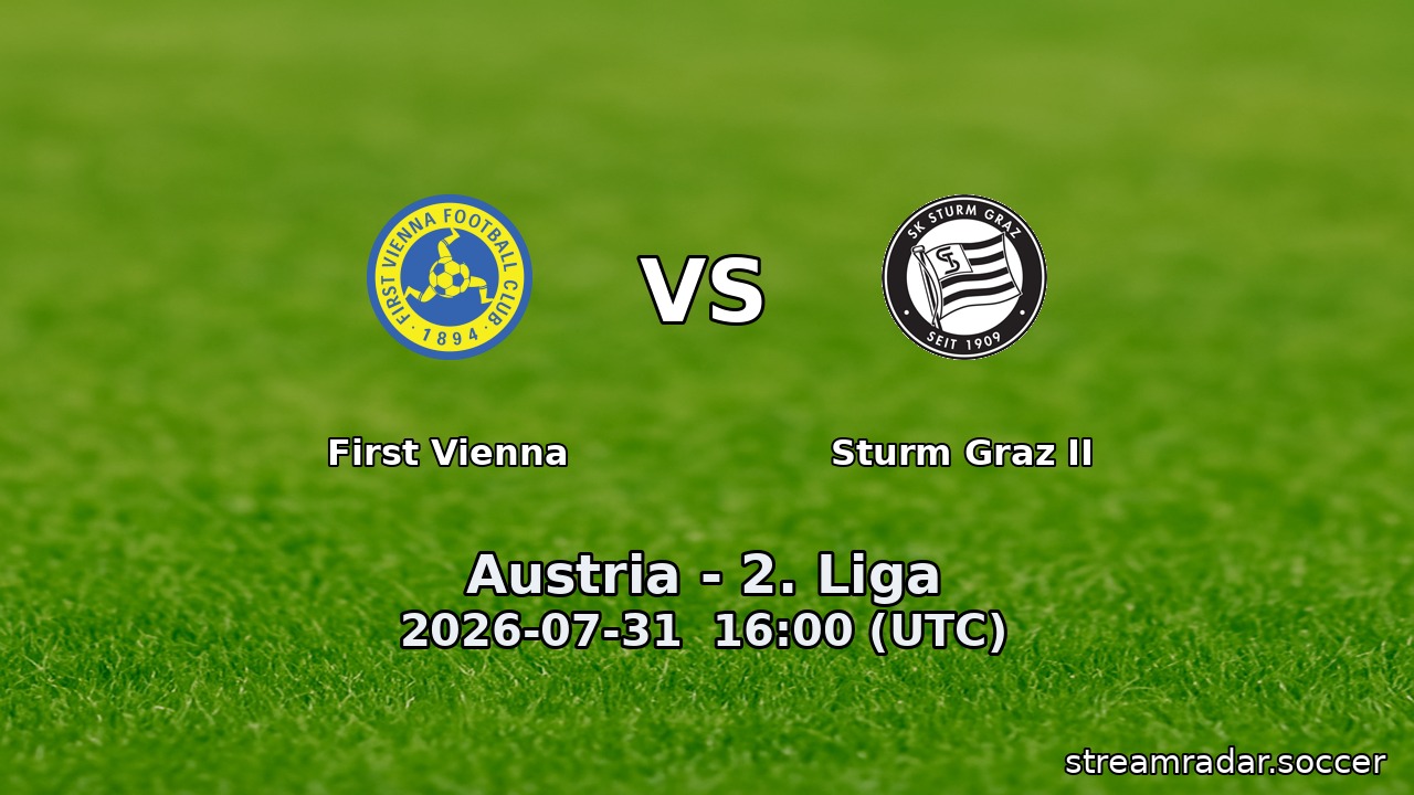 First Vienna vs Sturm Graz II