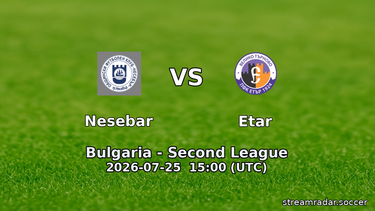 Nesebar vs Etar