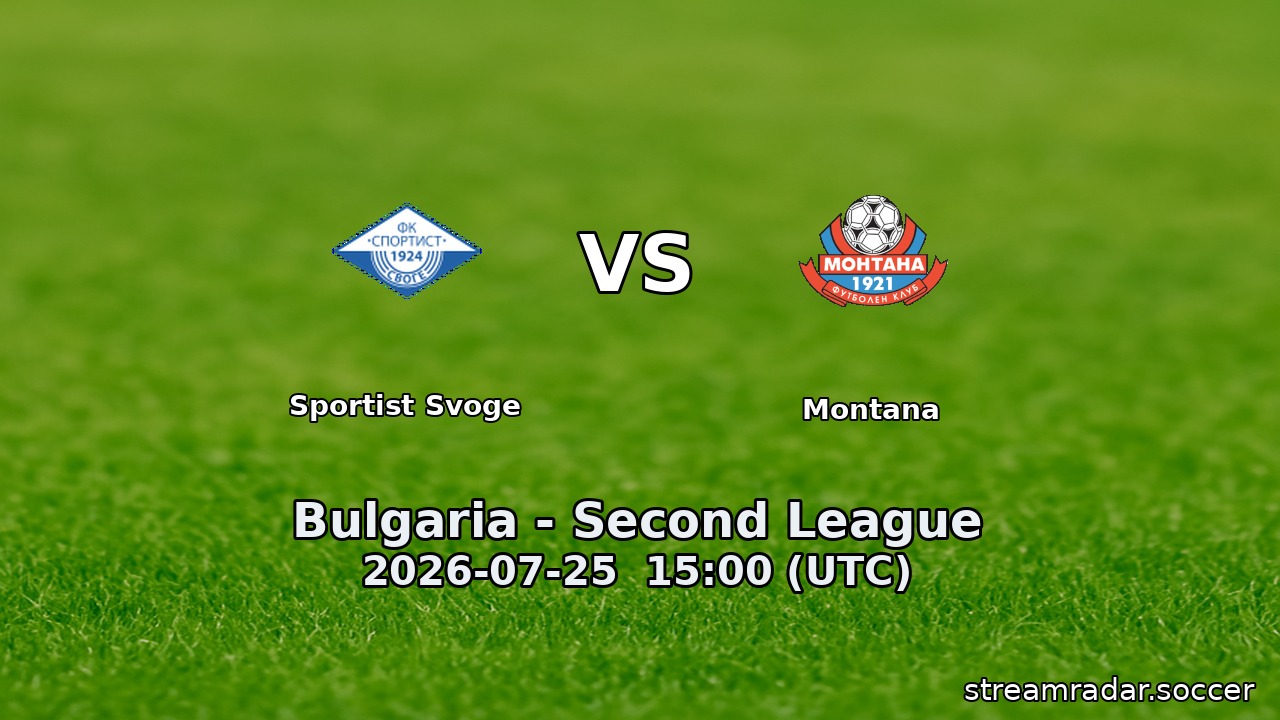 Sportist Svoge vs Montana