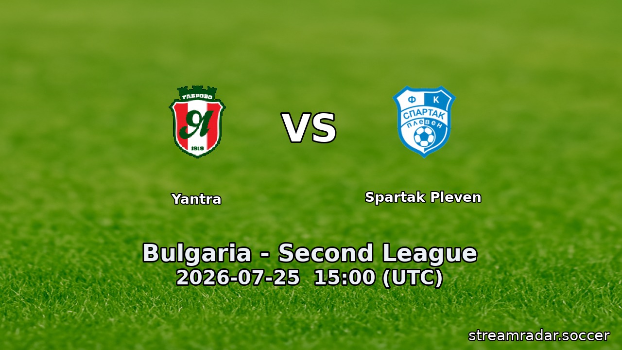 Yantra vs Spartak Pleven