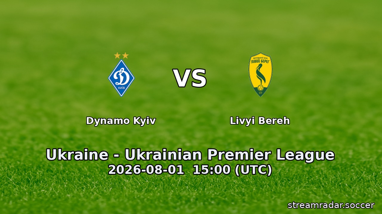 Dynamo Kyiv vs Livyi Bereh