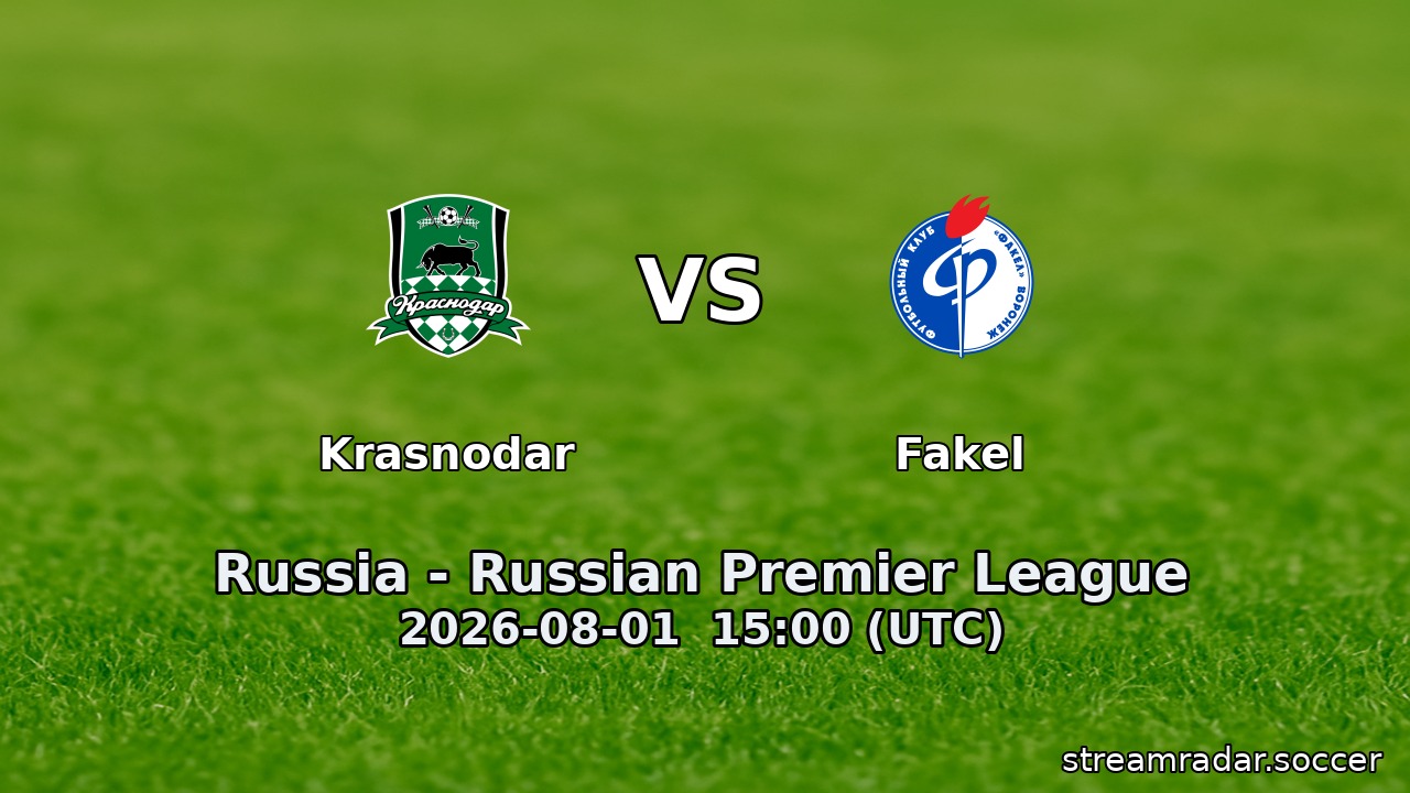 Krasnodar vs Fakel