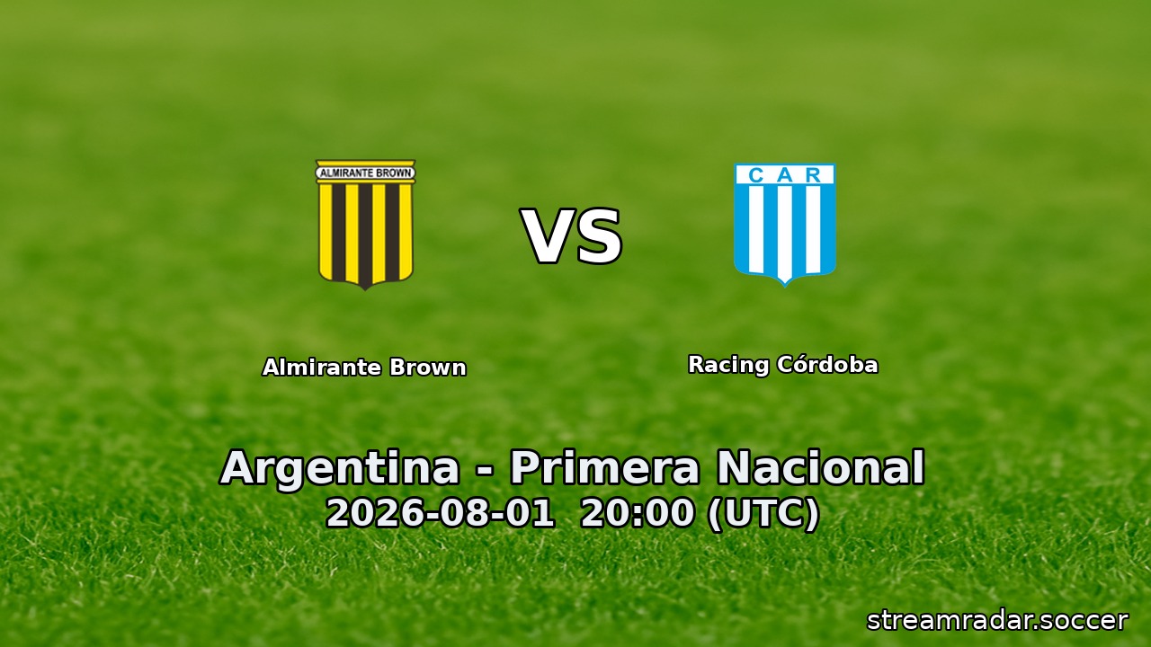 Almirante Brown vs Racing Córdoba