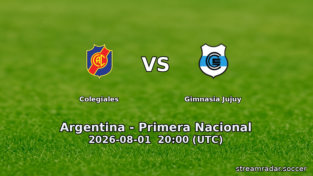 Colegiales vs Gimnasia Jujuy