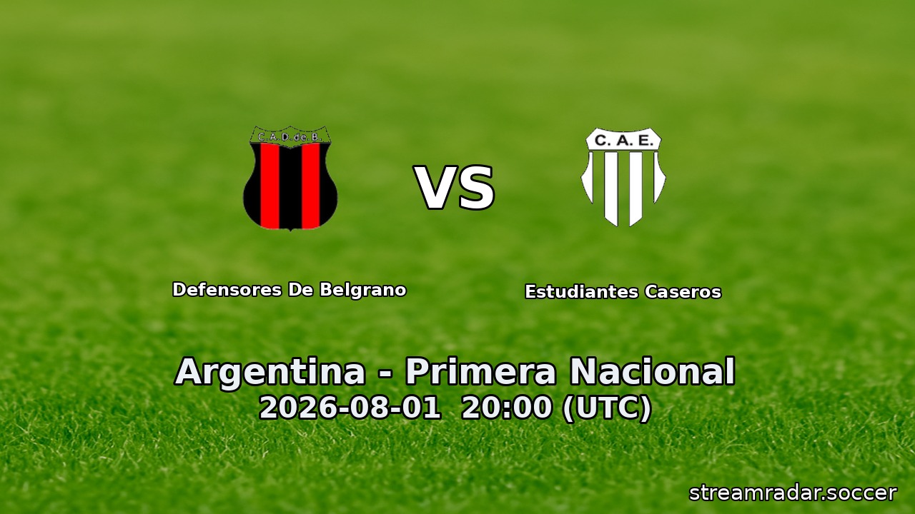 Defensores De Belgrano vs Estudiantes Caseros