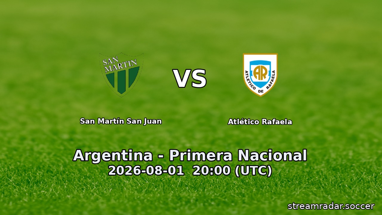 San Martín San Juan vs Atlético Rafaela