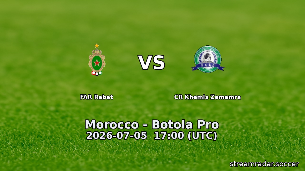 FAR Rabat vs CR Khemis Zemamra