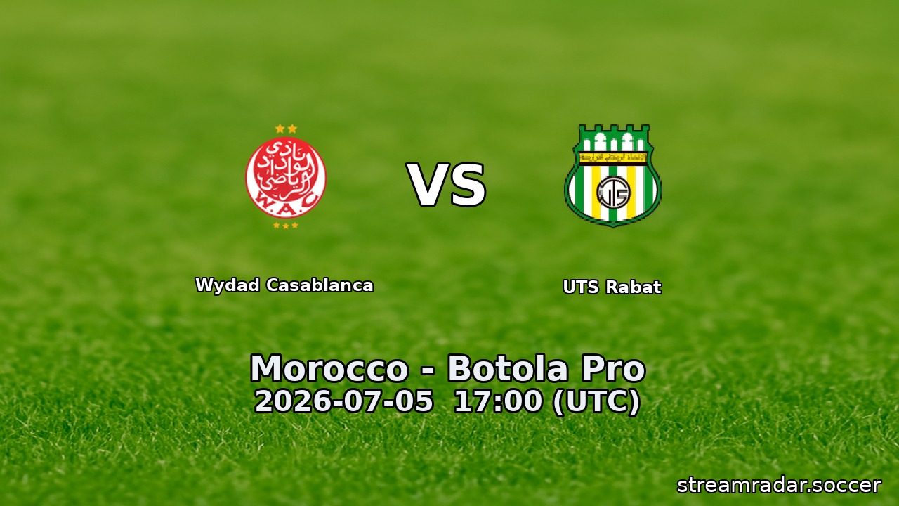 Wydad Casablanca vs UTS Rabat