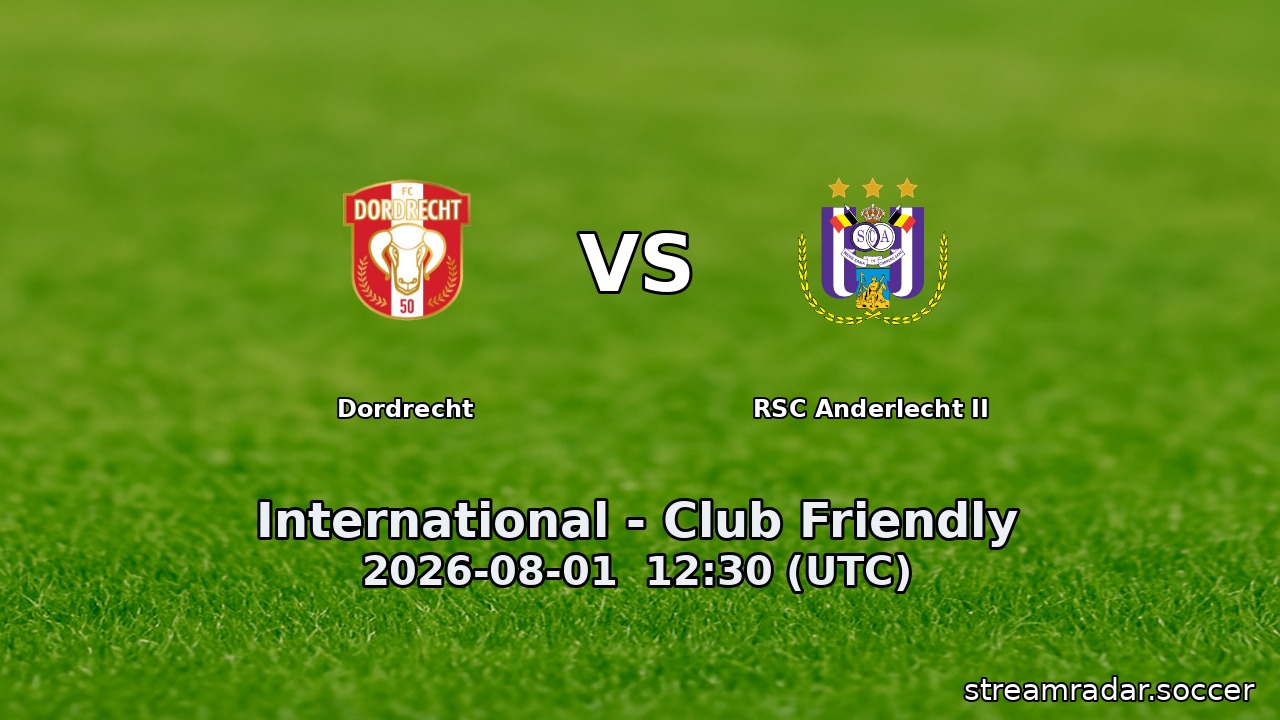 Dordrecht vs RSC Anderlecht II