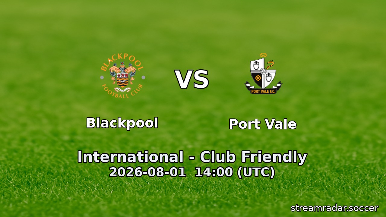 Blackpool vs Port Vale