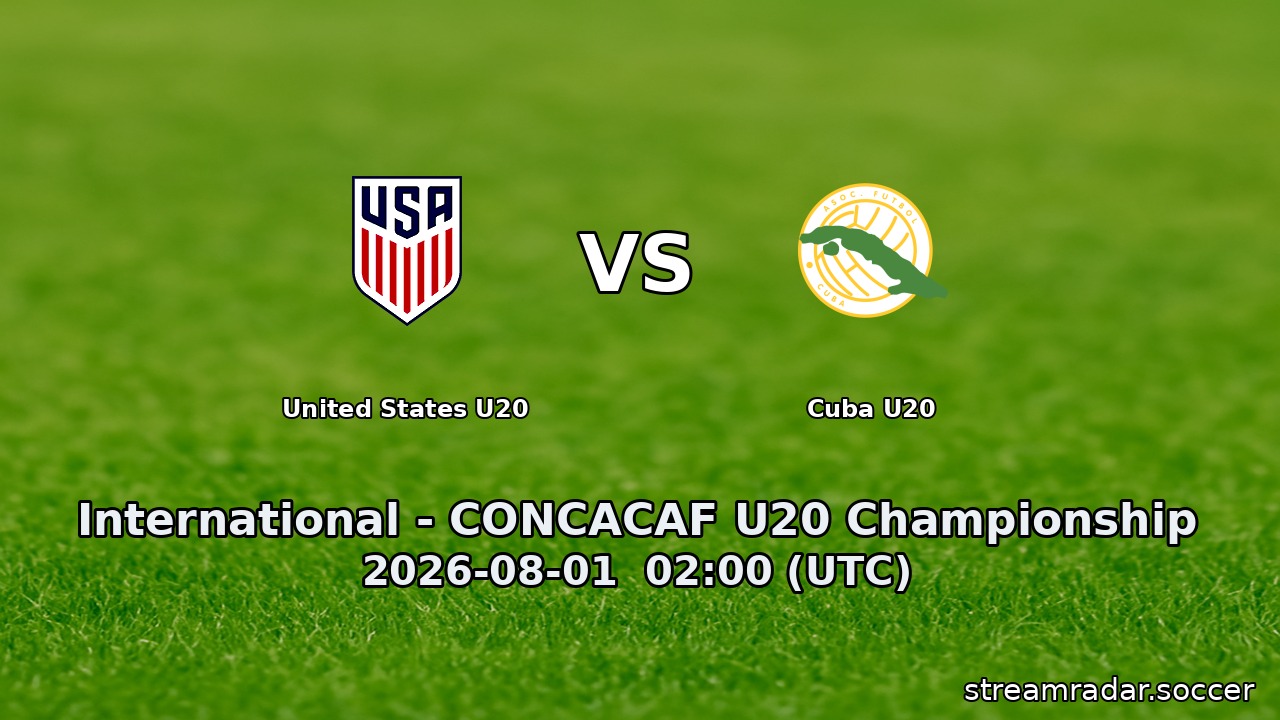 United States U20 vs Cuba U20