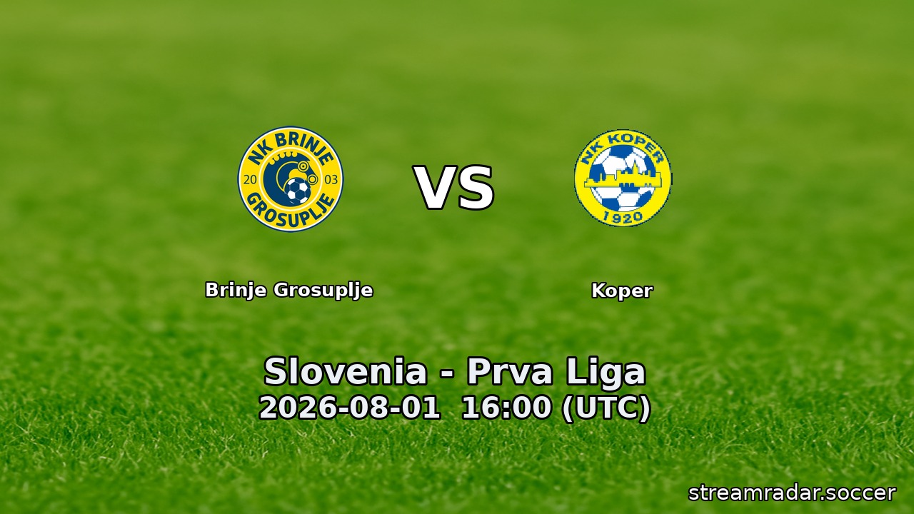 Brinje Grosuplje vs Koper