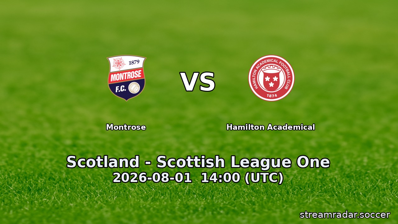Montrose vs Hamilton Academical