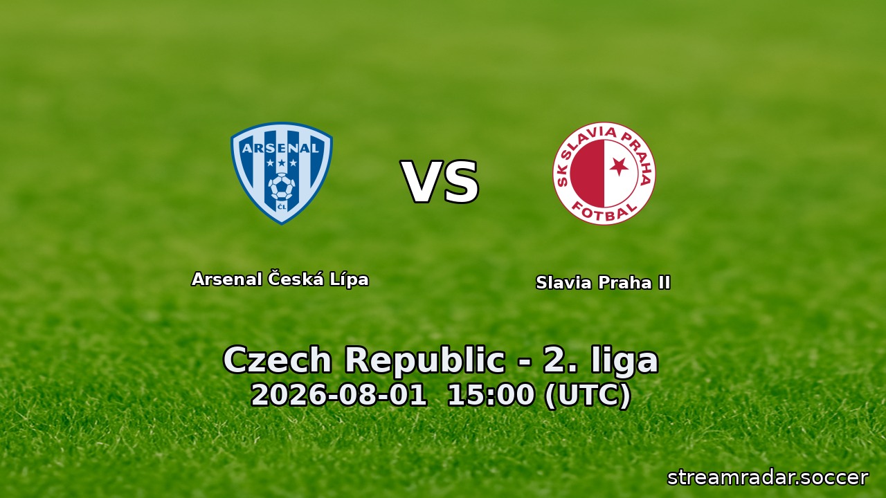 Arsenal Česká Lípa vs Slavia Praha II