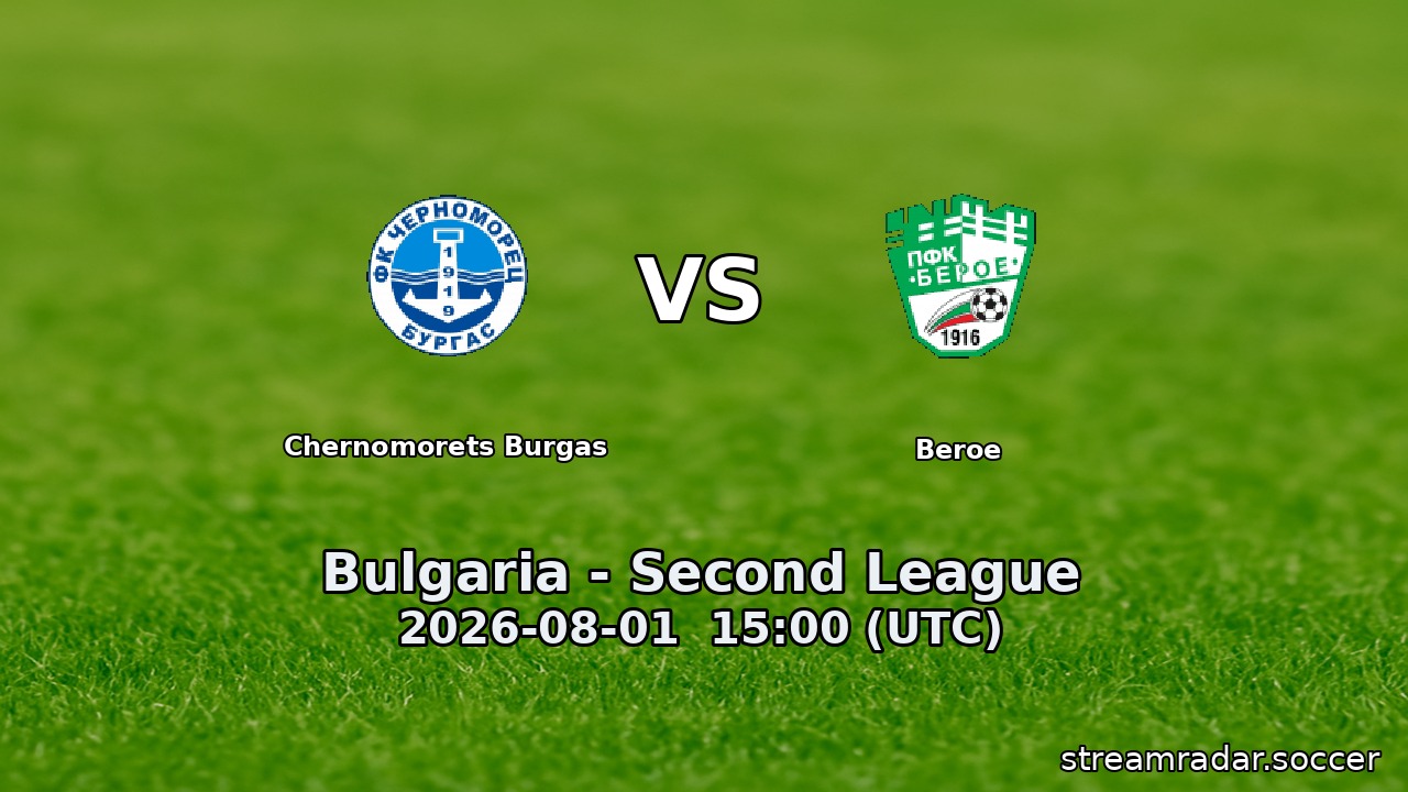 Chernomorets Burgas vs Beroe