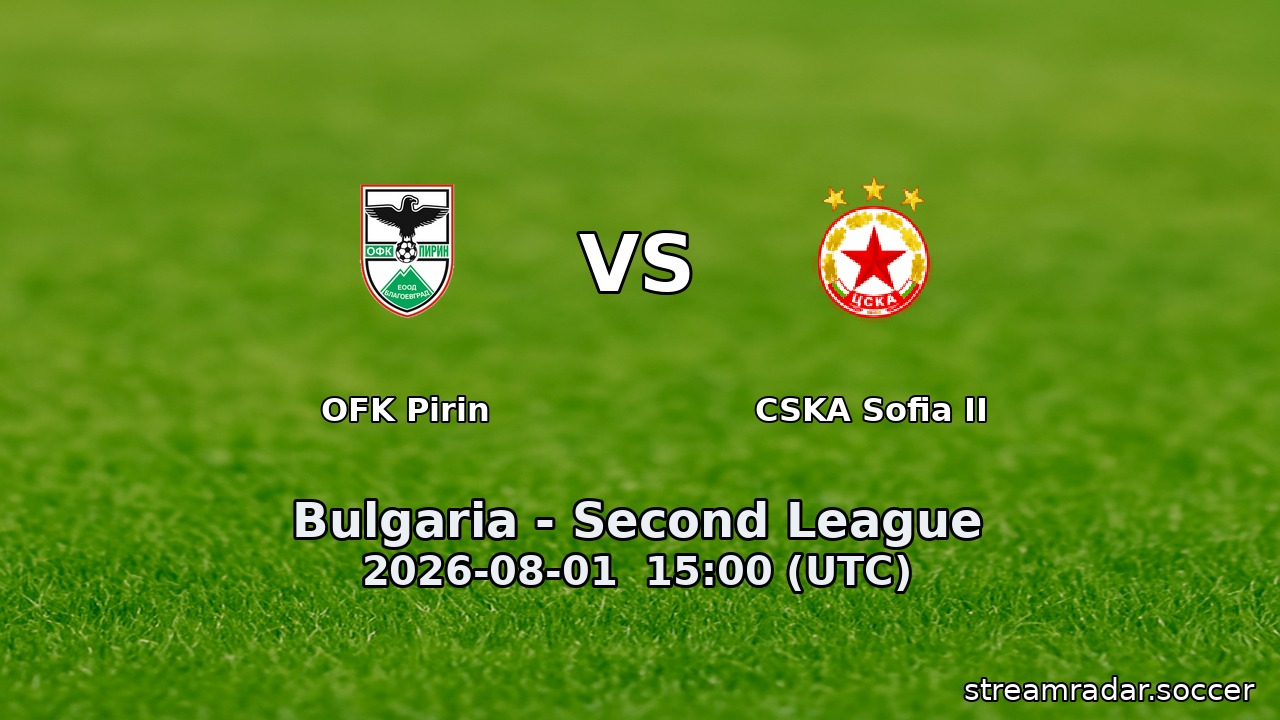 OFK Pirin vs CSKA Sofia II
